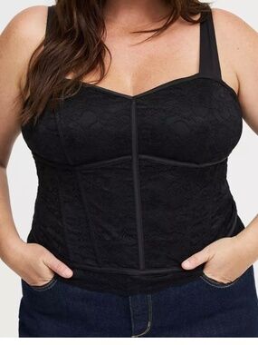 Torrid Lace Satin Corset Top NWT